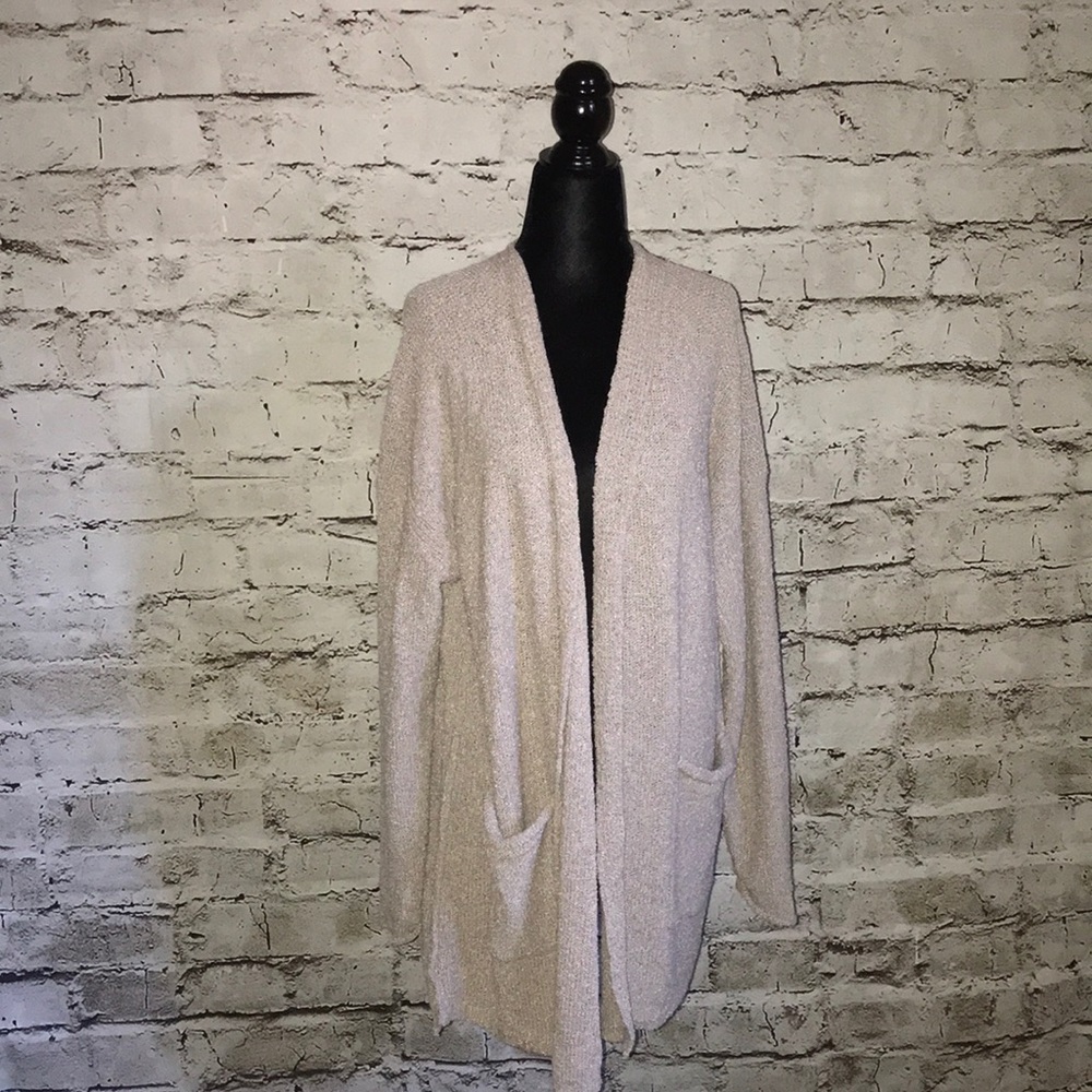 Caslon beige cardigan with pockets